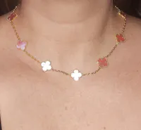Multi Clover VC Necklace (other colours)