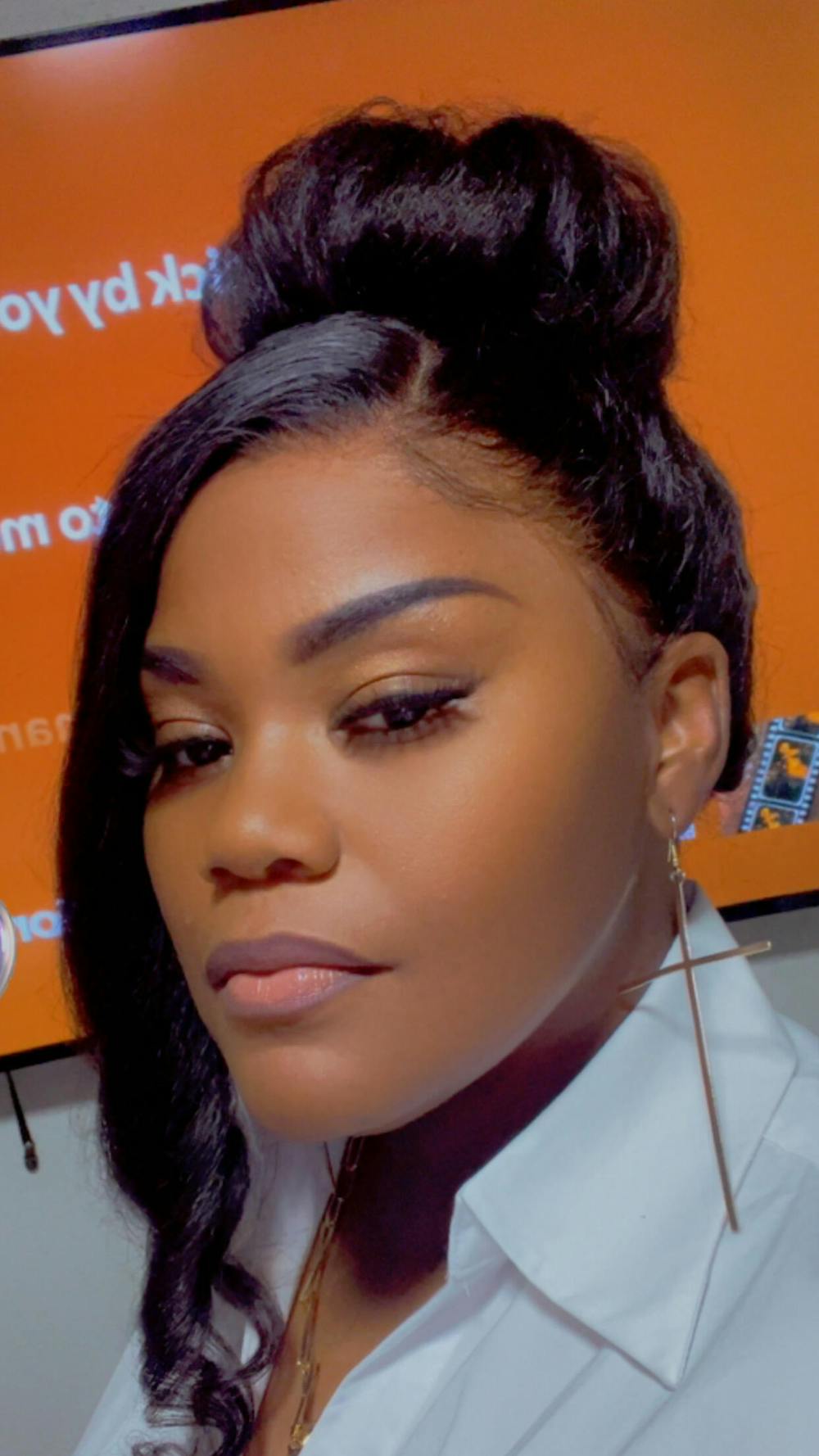 OQ HAIR Kinky Straight Invisi-Drawstring Flexible Fit 360 Lace Front Glueless Wig With Bleached Knots