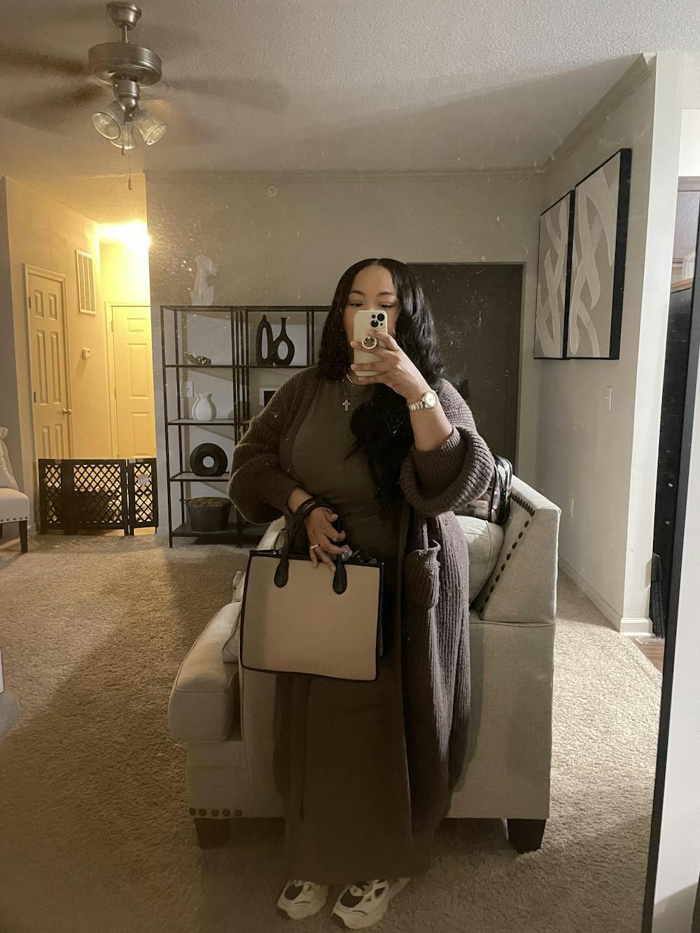 OQ HAIR Body Wave Face-Framing Curtain Bangs Layered Cut Bleached Knots Wear Go Glueless Wig