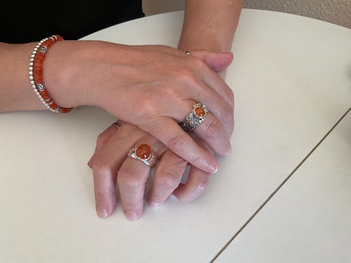 Réservée - Bague en argent avec Grenat - Sauvage