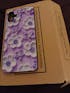 Samsung Galaxy A06 Cover - Floral Series - Design 4 - Purple & White - HQ Premium Shine Durable Shatterproof Case