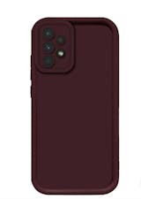 Samsung Galaxy A73 5G Cover - Maroon - Soft Silicone Case With Round Bumper Matte TPU Shockproof Cover