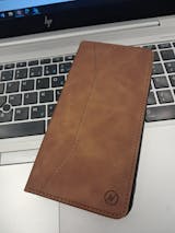 Samsung Galaxy A26  Cover - Light Brown -  ONation Business Flip Series - Premium Magnetic Leather Wallet Flip book Card Slots Soft Case