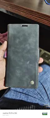 Samsung Galaxy S25 Ultra Cover - Black -  CaseMe Premium High Quality Wallet Magnetic Suede Leather Case