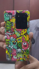 Samsung Galaxy S20 Ultra Cover - Matte Finish - Candy Colors Trendy Sticker Collage Printed Hard Case with Life Time Colors Guarantee