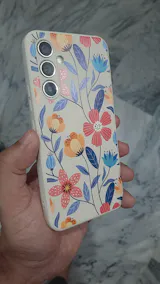 Samsung Galaxy A54 5G Cover - Off White - D2 - ONation Floral Series - HQ Liquid Silicone Soft Case