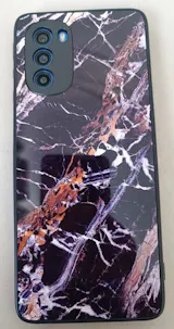 Motorola Moto G51 5G Cover - Black Marble Series - HQ Premium Shine Durable Shatterproof Case