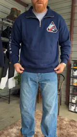 NASA Artemis II Embroidered Quarter Zip – Space Mission Pullover Sweatshirt