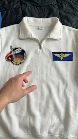 NASA Quarter Zip Sweatshirt – Space Mission Embroidered Pullover Jacket