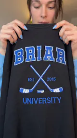 Briar University Hockey Embroidered Sweatshirt