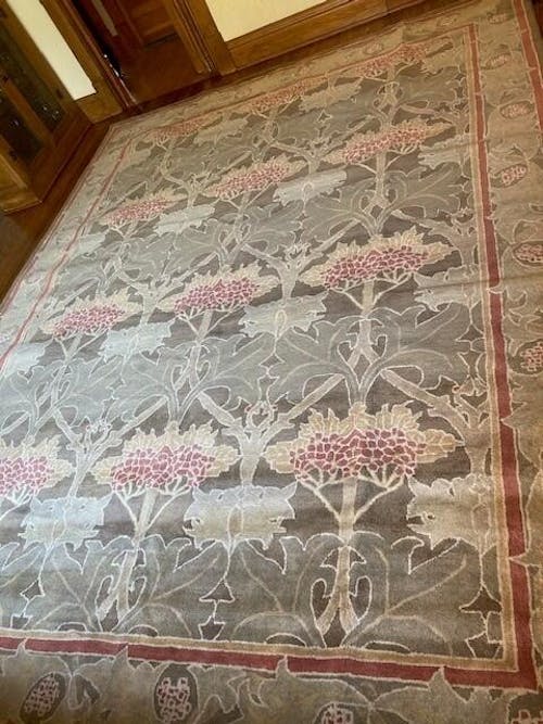 Multi Size Green, Sage Hand Tufted Hand Made 100% Wool William Morris Transitional Oriental Area Rug