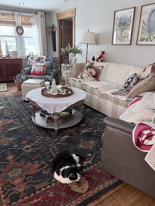 Handmade Multi Size 100% Wool Dark Blue Oriental Area Rug