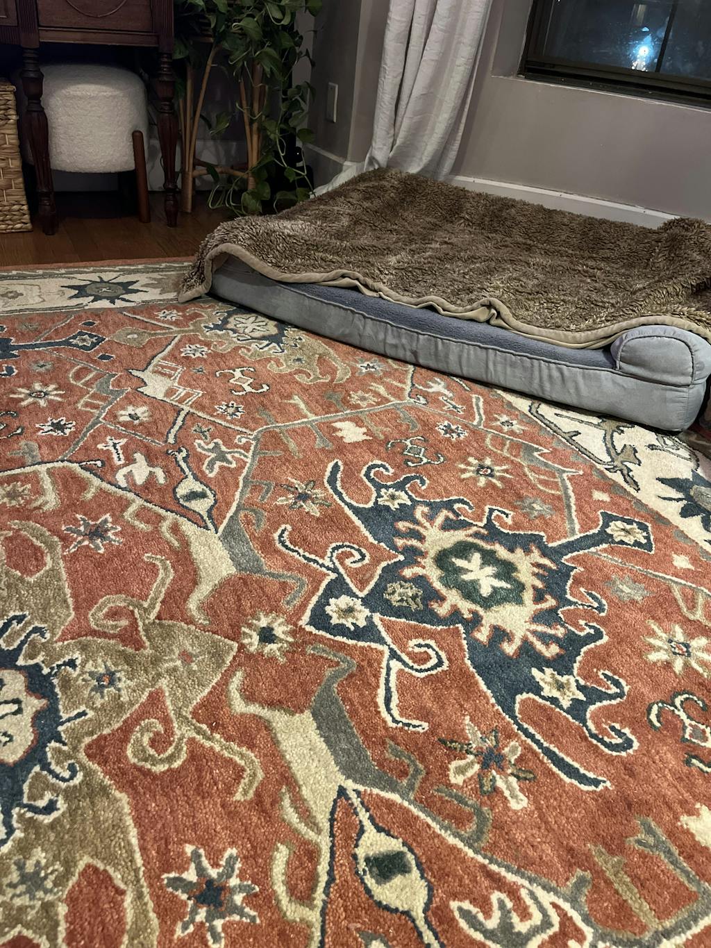 Handmade Multi Sizes 100% Wool Oriental Area Rug Muted Coral