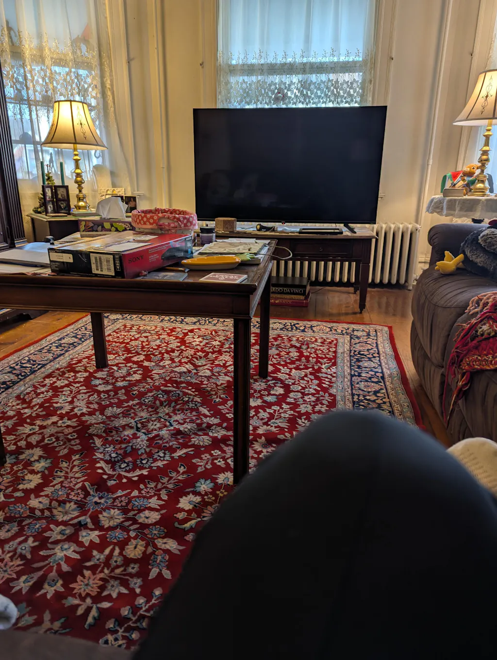 6x9 Hand Knotted New Zealand Wool Red Indo Kashan Traditional Floral Rug