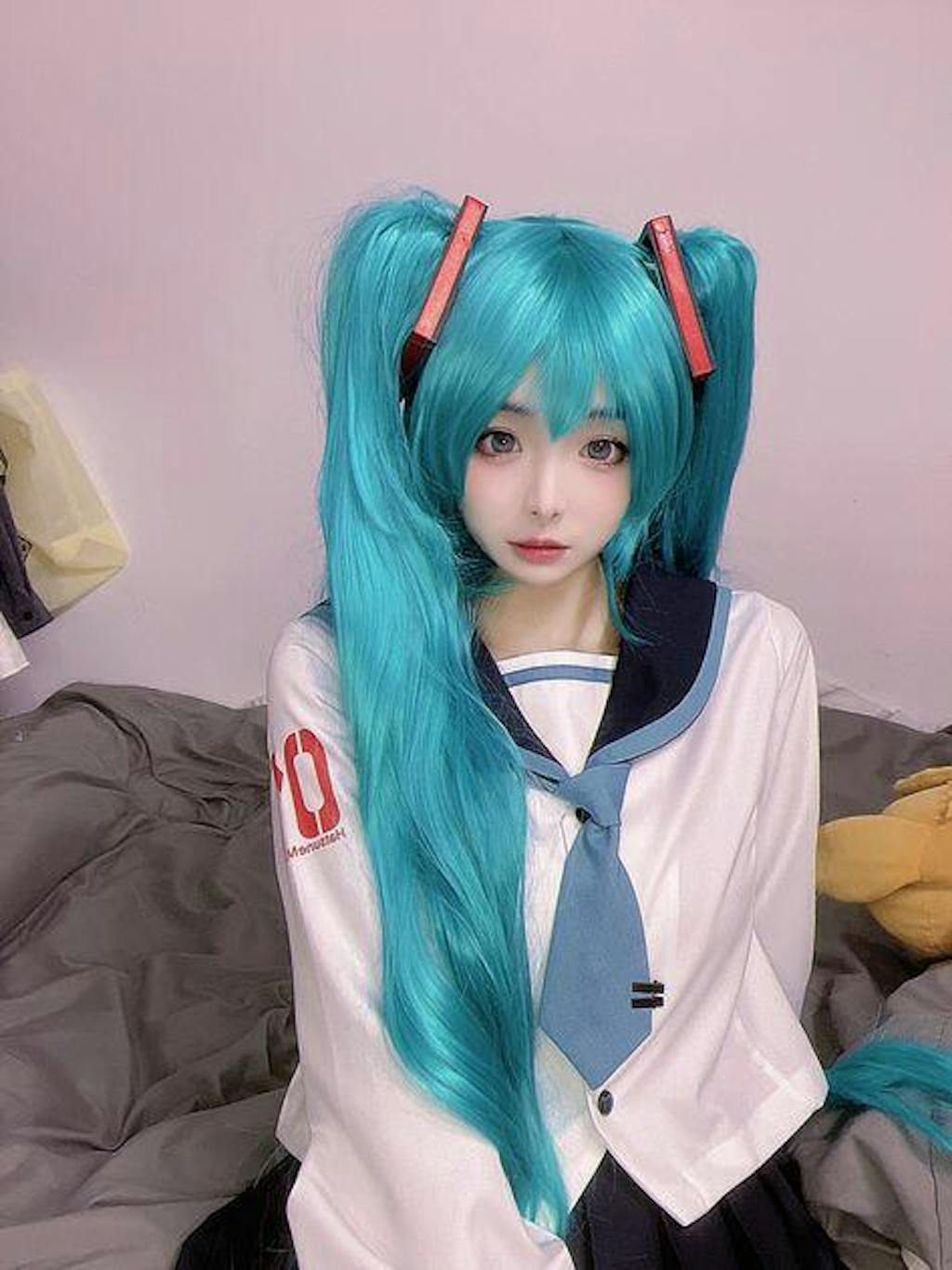 【Size S-XL 】OrientalGirl Hatsune Miku JK Sailor Suit HighSchool Unifor