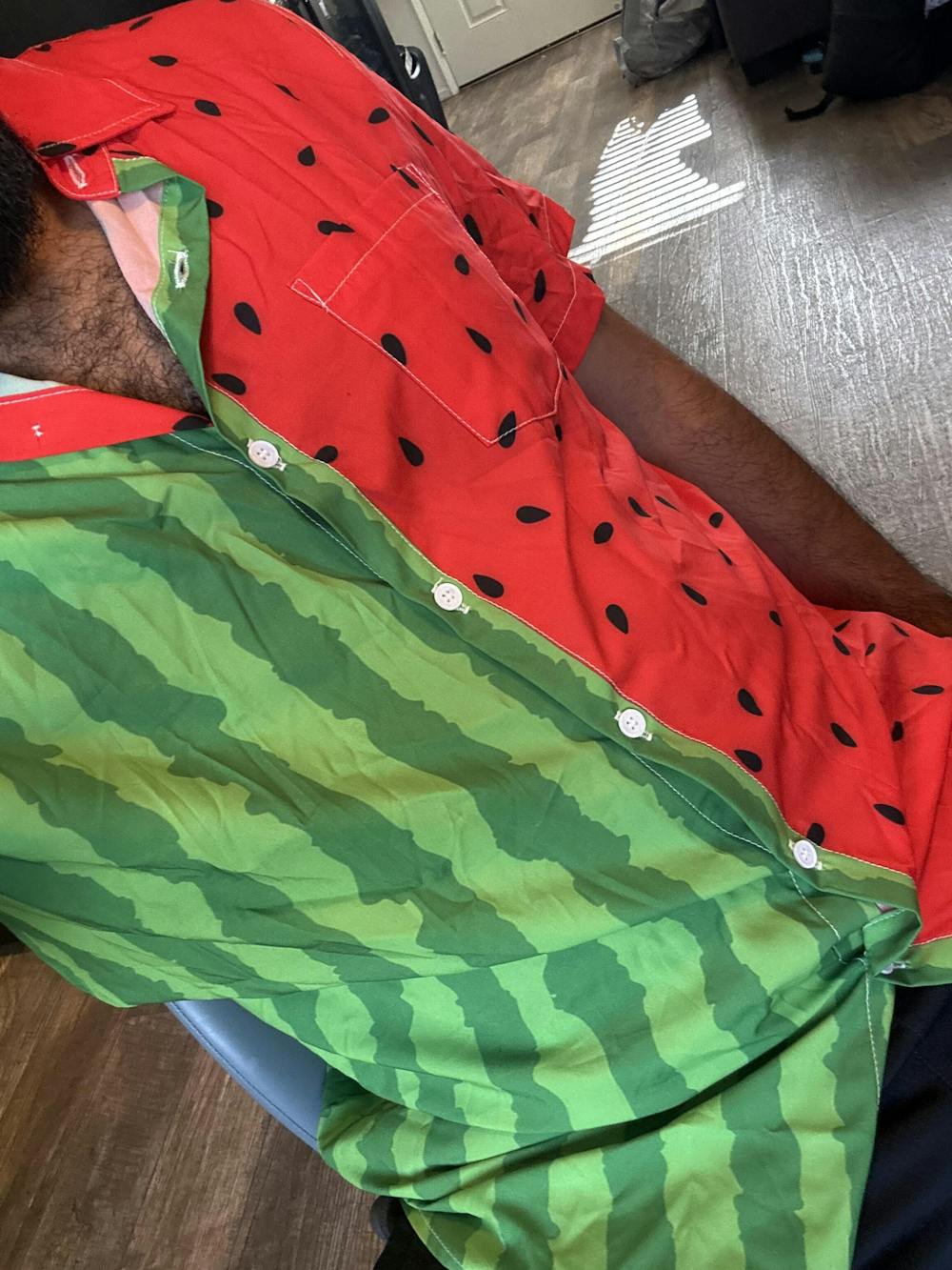 Orionride Watermelon Zipper Pockets Ultra Lightweight Short Sleeves Gravel Shirt