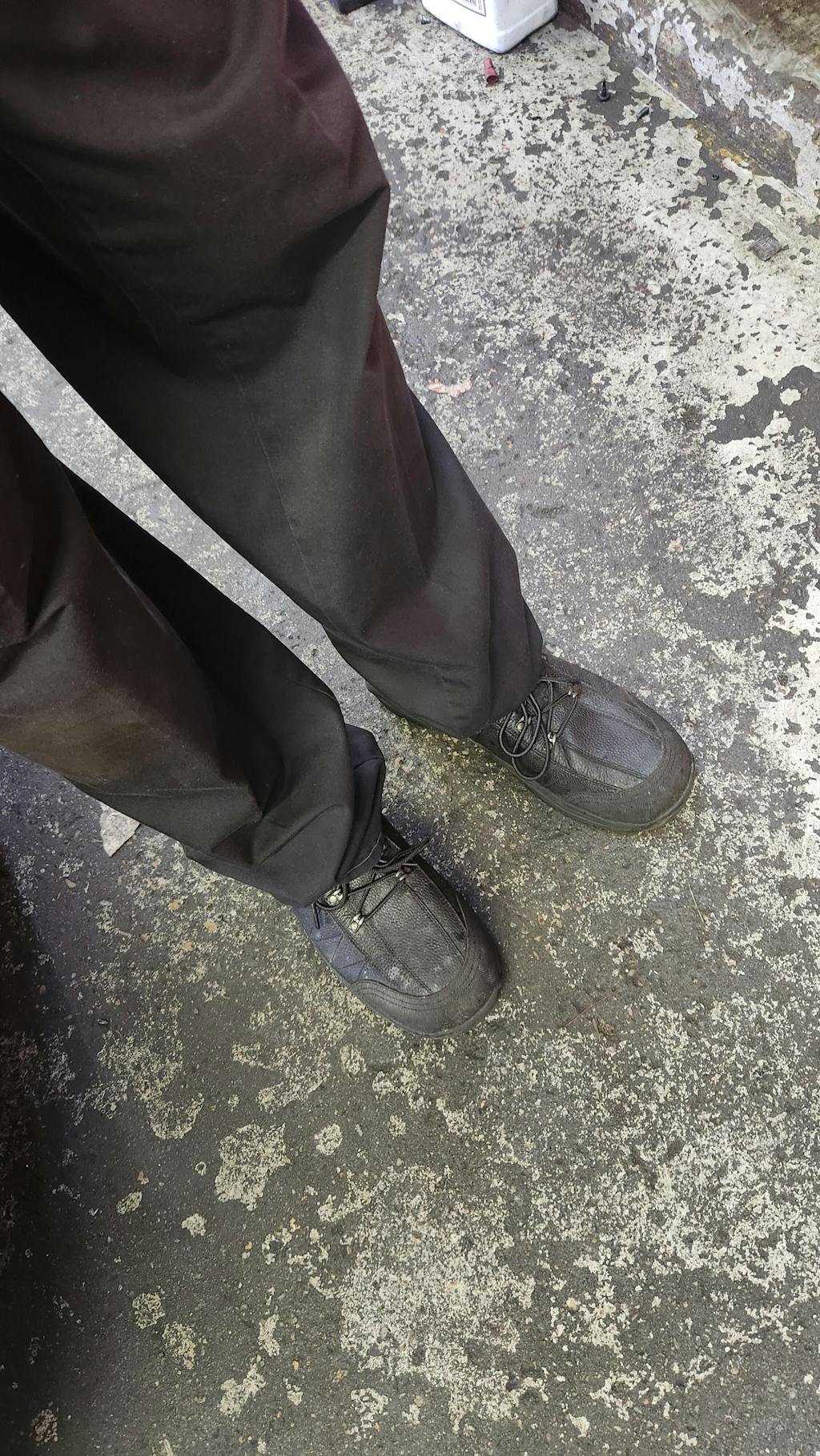 Men's Work Shoes Safety Composite Toe Dolomite Black Orthofeet