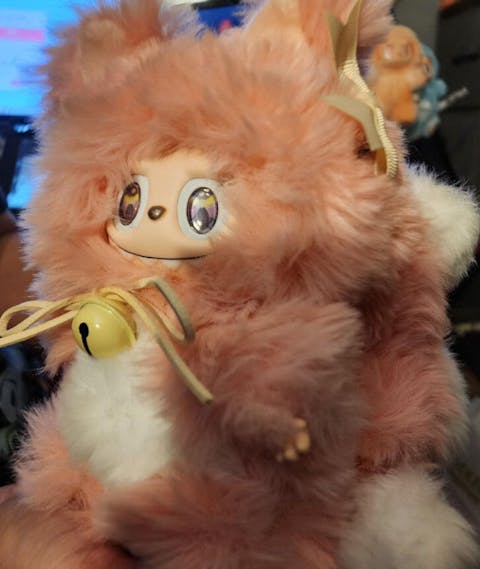 Fluffy Pink Custom Nine-tailed Handmade Doll