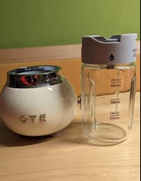 OTE Smoothie maker blender, Retro Kitchen Small glass blender for shakes and smoothies, with 400ml glass