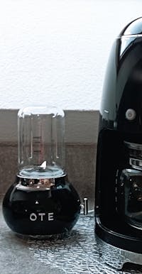 OTE Smoothie maker blender, Retro Kitchen Small glass blender for shakes and smoothies, with 400ml glass