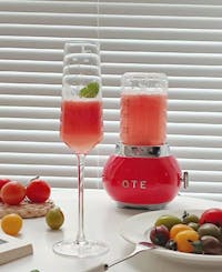 OTE Smoothie maker blender, Retro Kitchen Small glass blender for shakes and smoothies, with 400ml glass