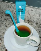 OTOTO Baby Nessie Loose Leaf Tea Infuser (Turquoise) - Cute Tea Infuser  Strainer with Steeping Spoon - Cute Tea Gifts - Long Handle Neck, Ball Body