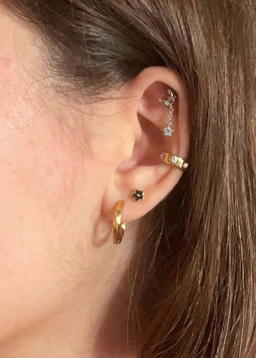 Enamel Flower Stud