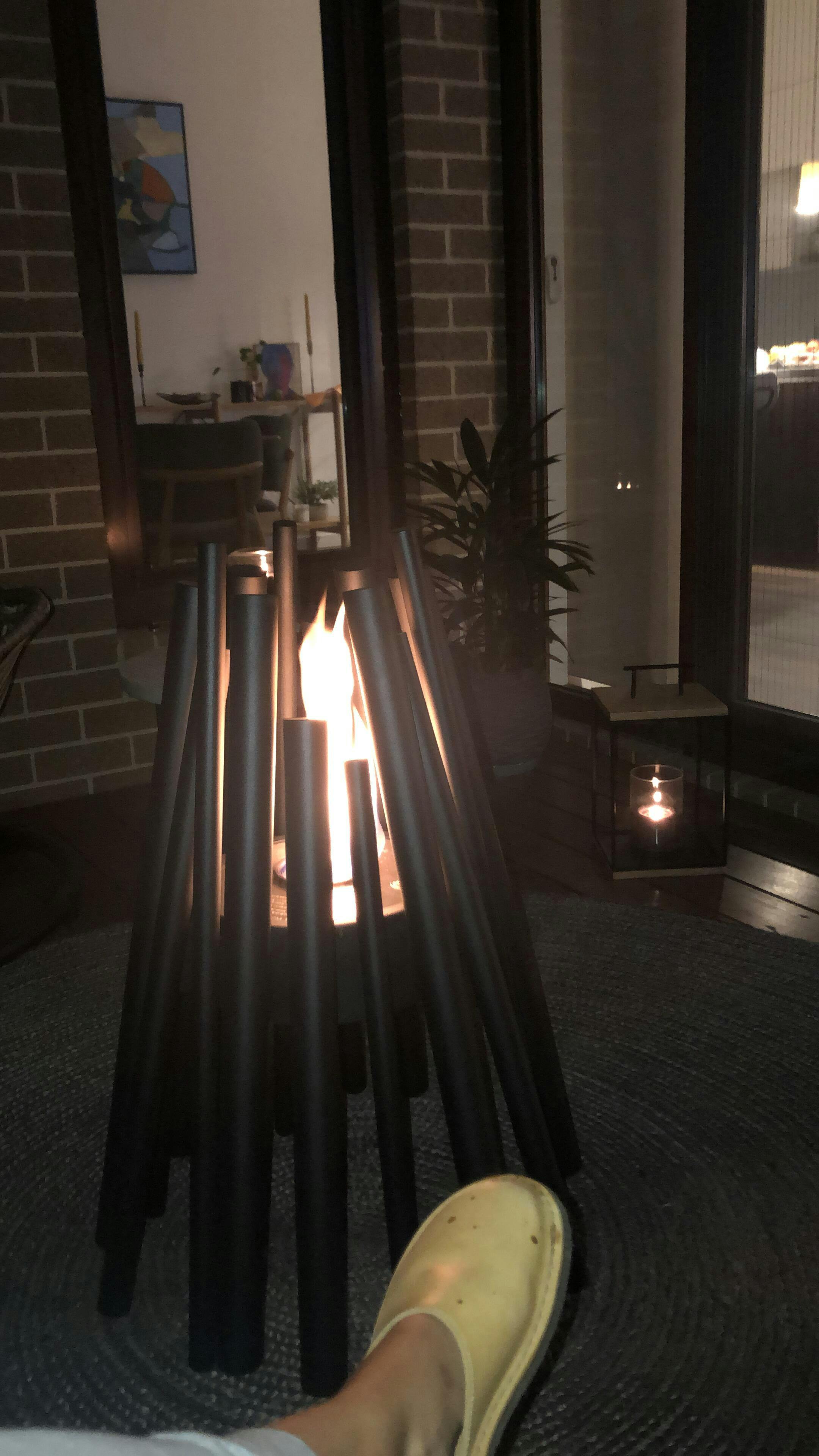 Stix Ethanol Fire Pit, Black Outdoor Living Essentials