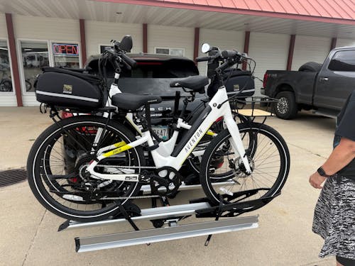2-Bike Hitch E-Bike Rack with Ramp, Foldable
