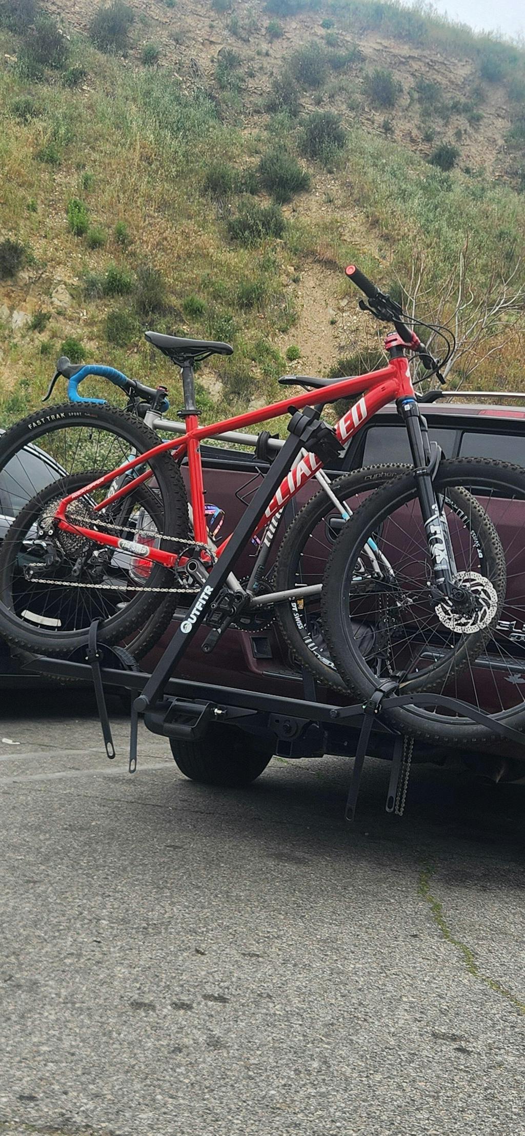 2-Bike Hitch E-Bike Rack with Ramp, Foldable