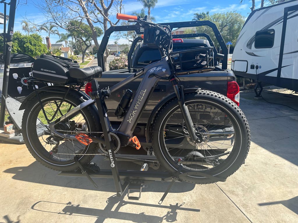 2-Bike Hitch E-Bike Rack with Ramp, Easy Fold and Tilt