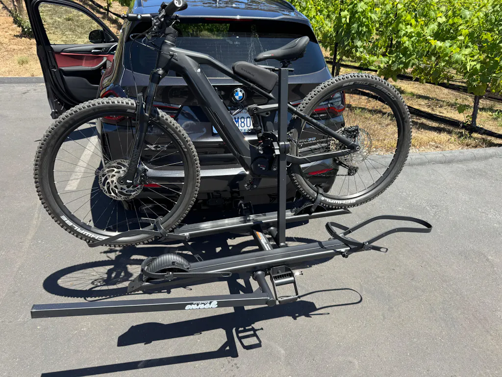 2-Bike Hitch E-Bike Rack with Ramp, Foldable