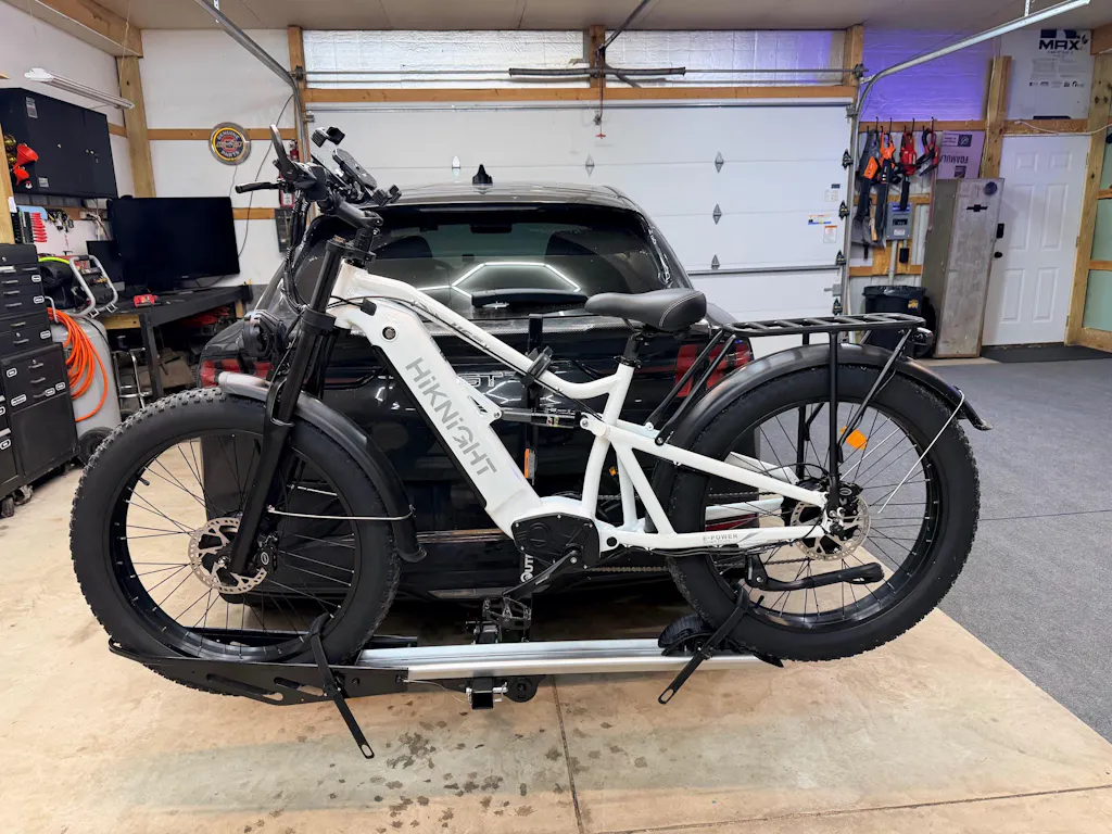 Single Hitch E-Bike Rack with Ramp, Foldable