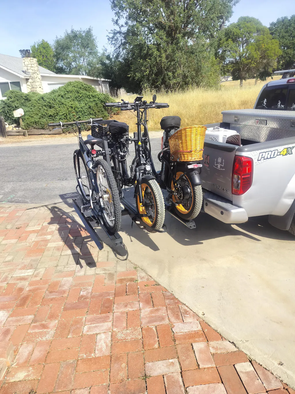 3-Bike Hitch E-Bike Rack with Ramp, Foldable