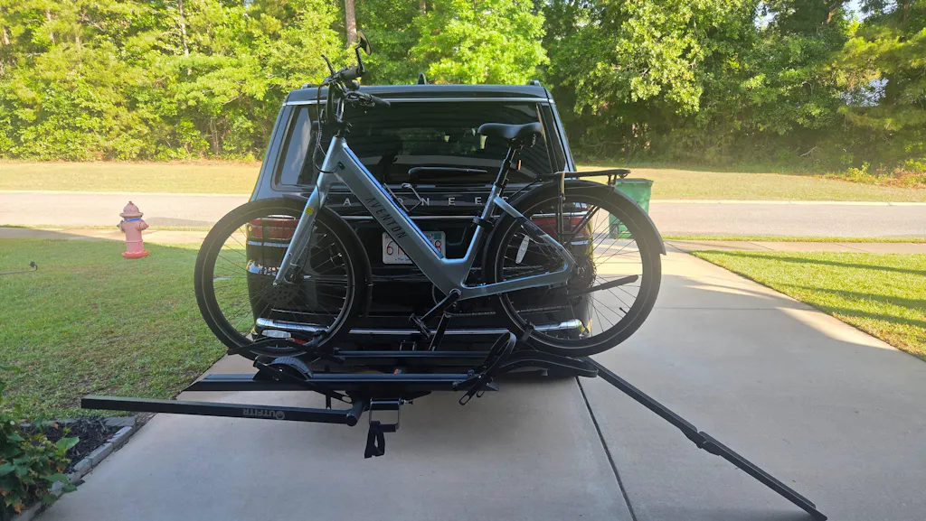 2-Bike Hitch E-Bike Rack with Ramp, Easy Fold and Tilt