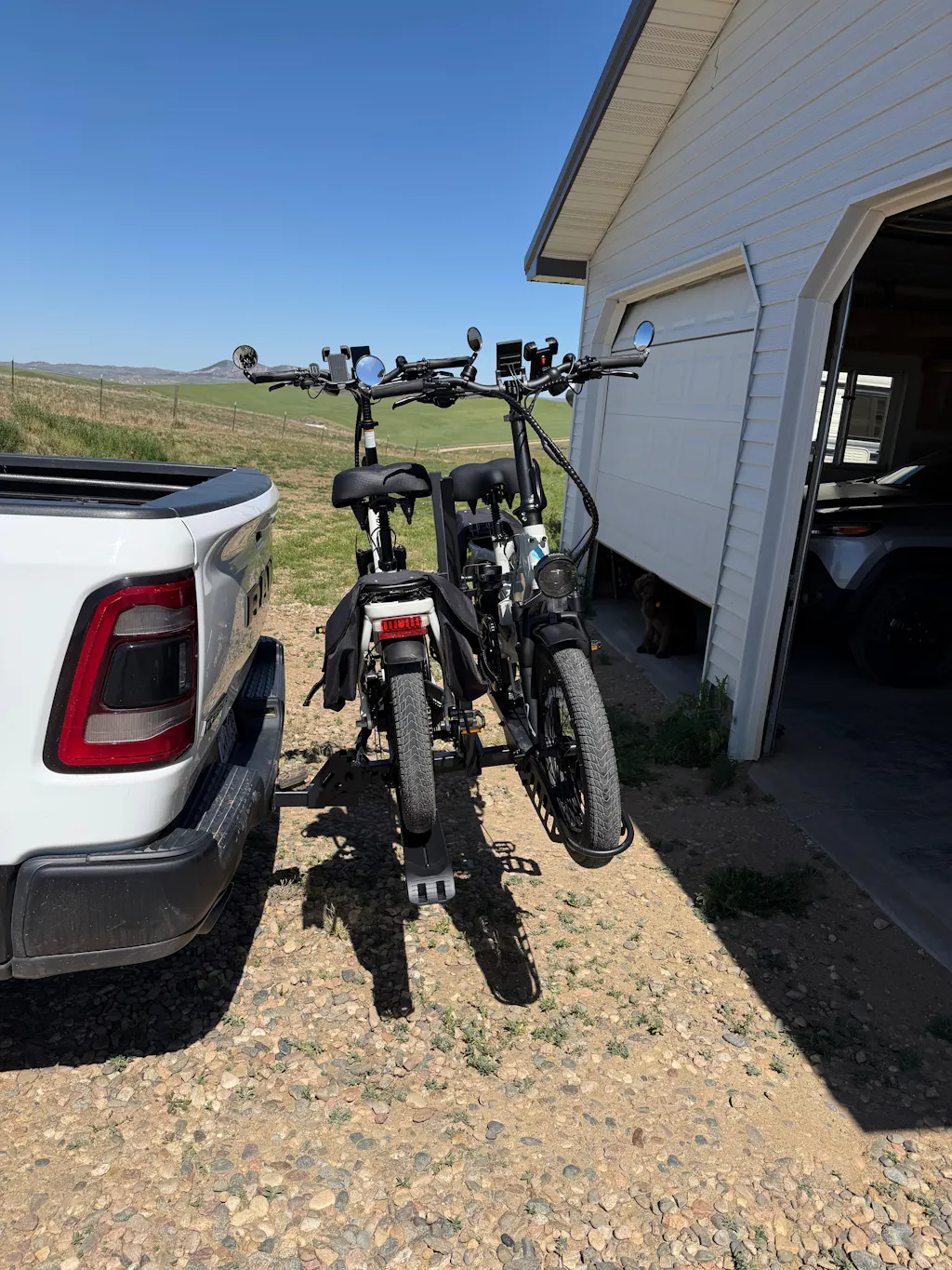 2-Bike Hitch E-Bike Rack, Easy Fold and Tilt, Heavy Duty with Ramp and Lock
