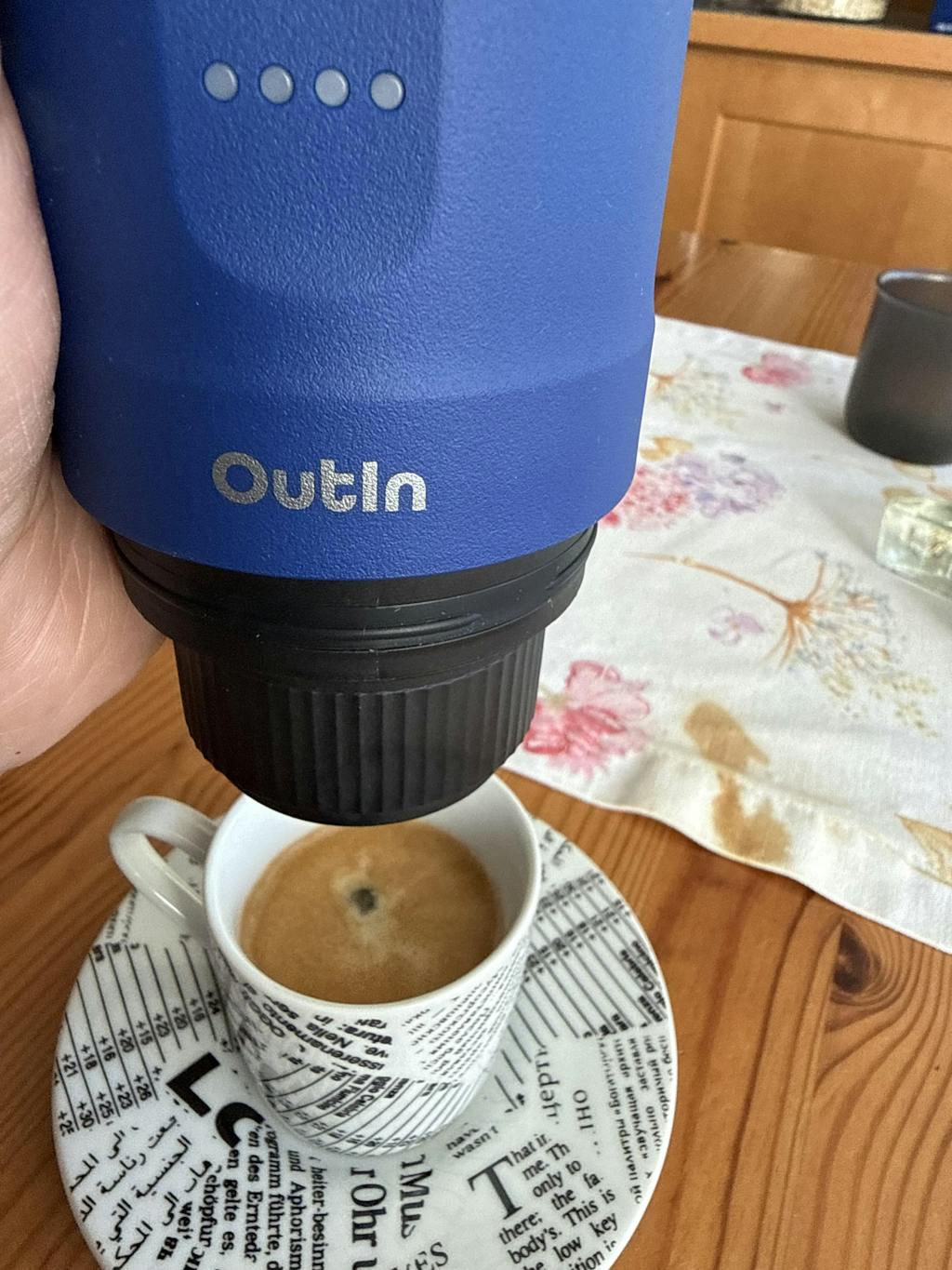 Nano Tragbare Espressomaschine Set (Ozeanblau)