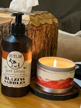 Outlaw's Fire in the Hole Candle  Inspired by camping with friends