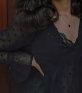 Black Onyx Square Charm Pendant Necklace