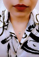 Oval Aquamarine Pendant Necklace