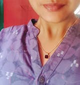 Black Onyx Square Charm Pendant Necklace