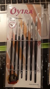 Oytra Artist Brushes Set 7 Round for Acrylic Oil Gouache Water Colour