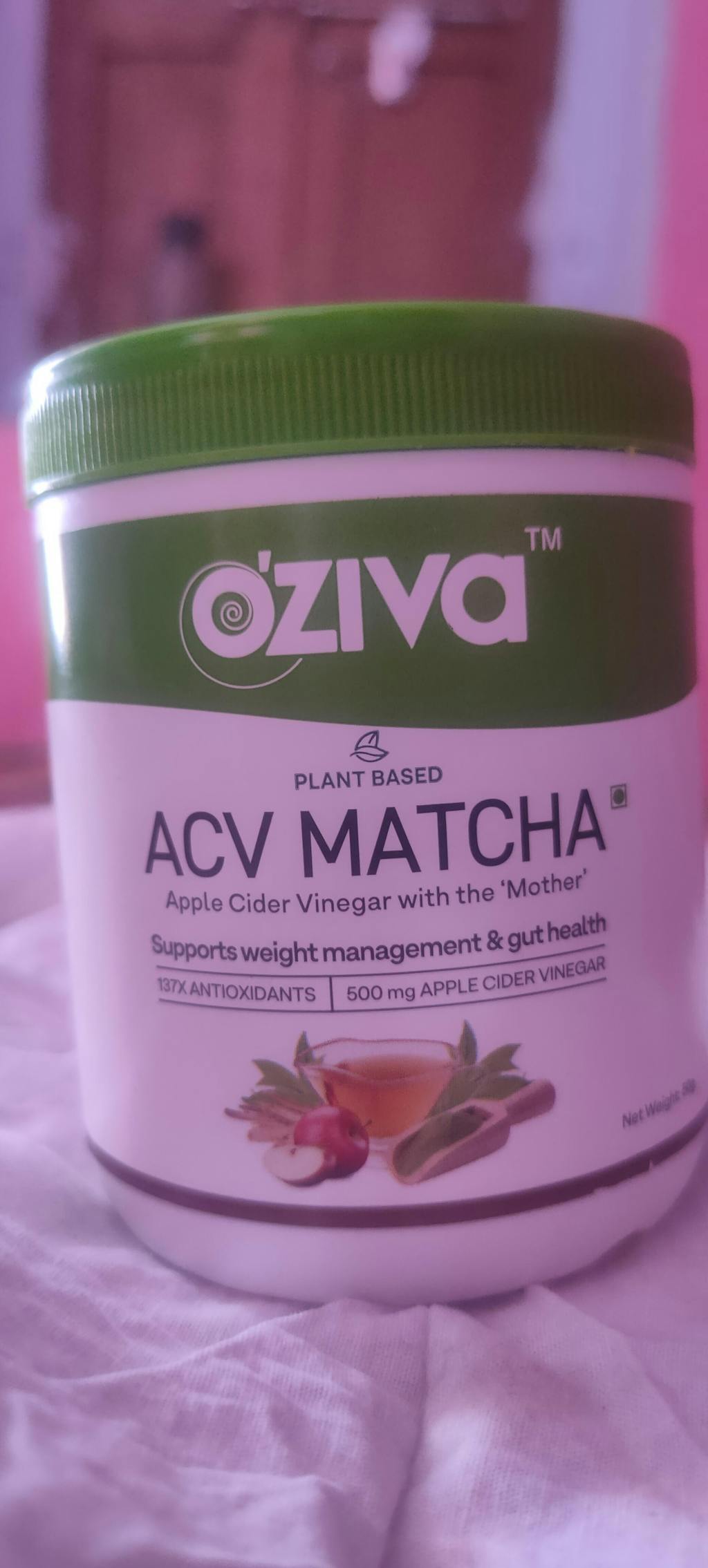 OZiva Plant Based ACV Matcha for Weight Management & Gut Health 100