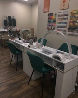 Paddie Nail Desk, built-in dust collector, multi-drawers