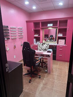 Paddie Nail Desk, built-in dust collector, multi-drawers