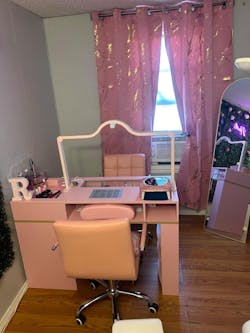 Paddie Nail Desk, built-in dust collector, multi-drawers