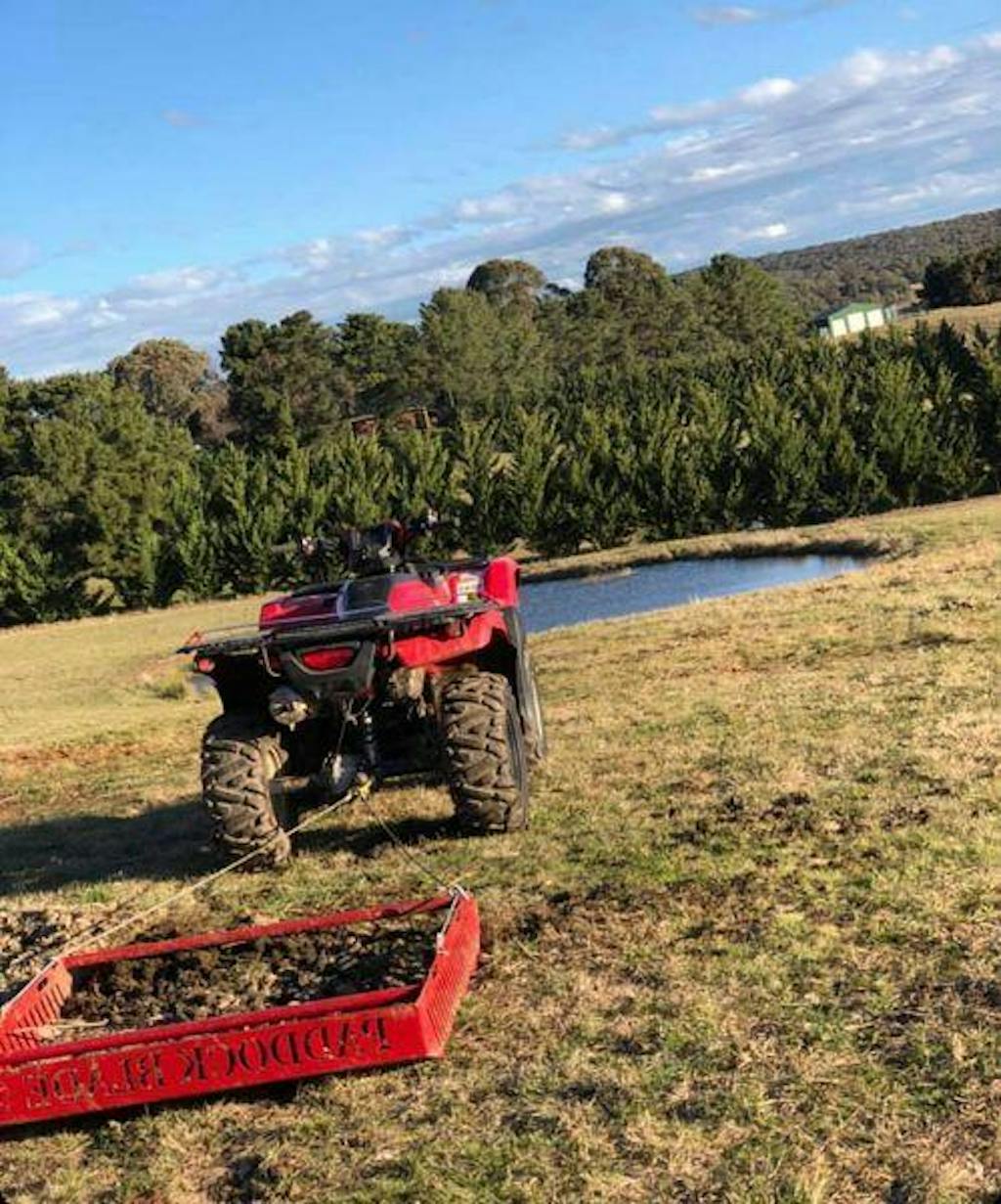 Paddock Blade Horse Manure Collector Cherry Red | Premium Australian Made