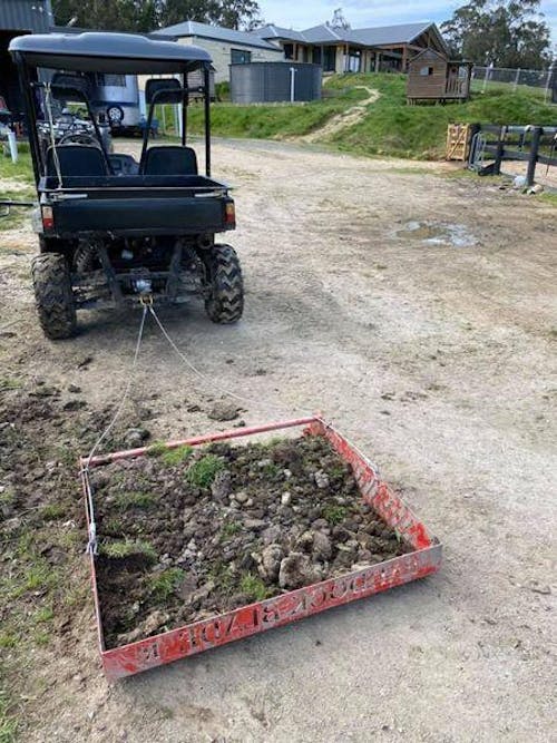 Paddock Blade Horse Manure Collector Cherry Red | Premium Australian Made