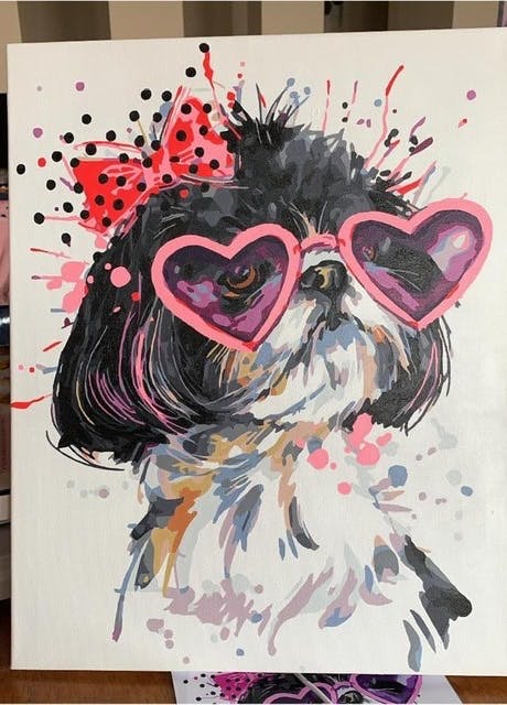 shih tzu paint by numbers