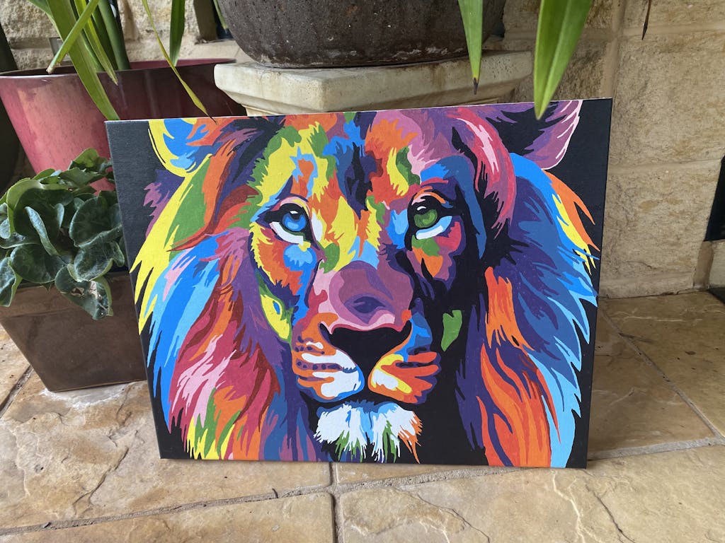Colorful Lion Paint By Numbers Shop